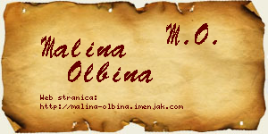 Malina Olbina vizit kartica